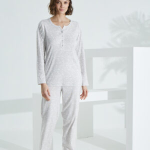Angelique %100 Pamuk Uzun Kol Kadın Pijama Takımı 21504