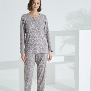 Angelique %100 Pamuk Uzun Kol Kadın Pijama Takımı 21505