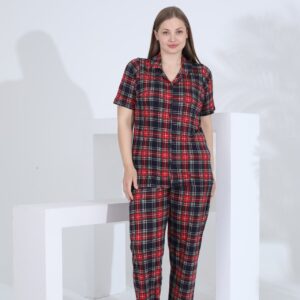 Angelique Bambu Kısa Kol Önden Düğmeli Kadın Pijama Takımı 22007
